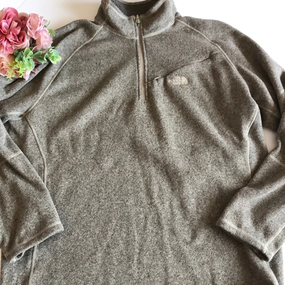 North Face Men’s Quarter Zip XXL SWEATER PATAGONIA STYLE North Face Green